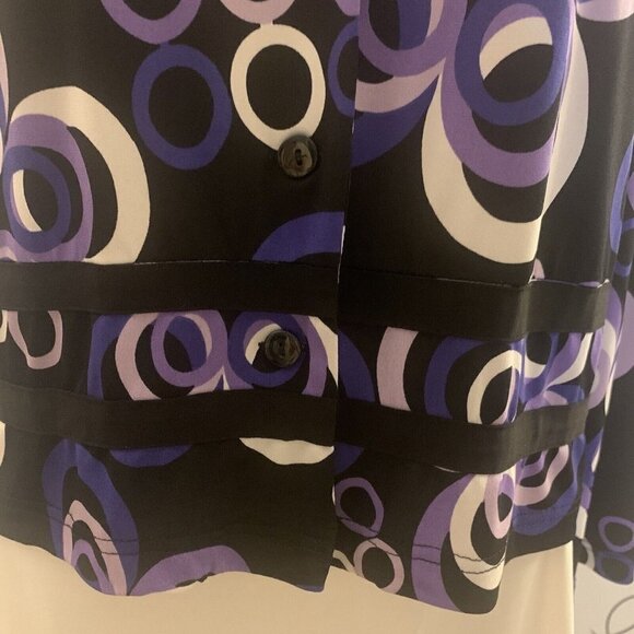 Kim Rogers. Size XL P. Jersey Jacket or Blouse. Open Back. B89. - Picture 3 of 10